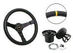 Set Luisi Mirage Sportlenkrad Leder schwarz geschüsselt & Nabe passend für Opel Calibra 1989-1998 W5207